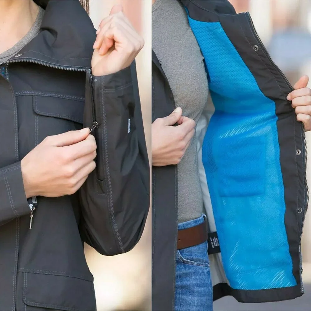 Kuhl Saboteura Waterproof Jacket Zip Raincoat Raven Gray Lightweight Size Small - Picture 5 of 12